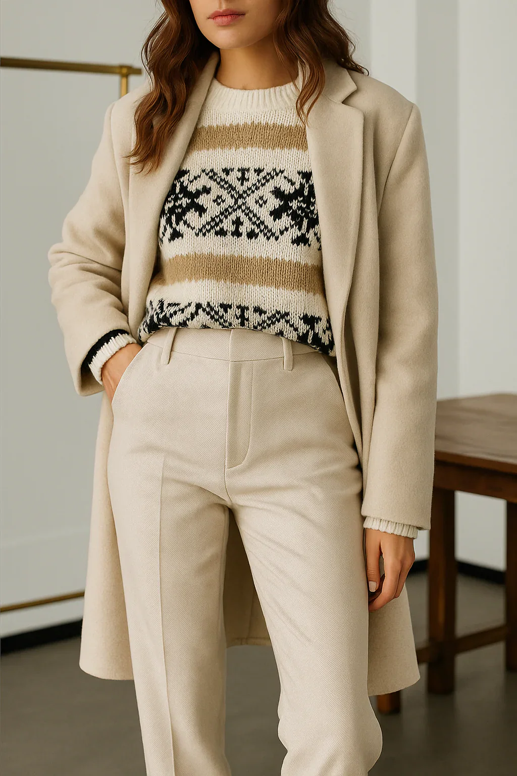 Casual High Waist Tailored Straight Leg Trousers for Women - Image 9