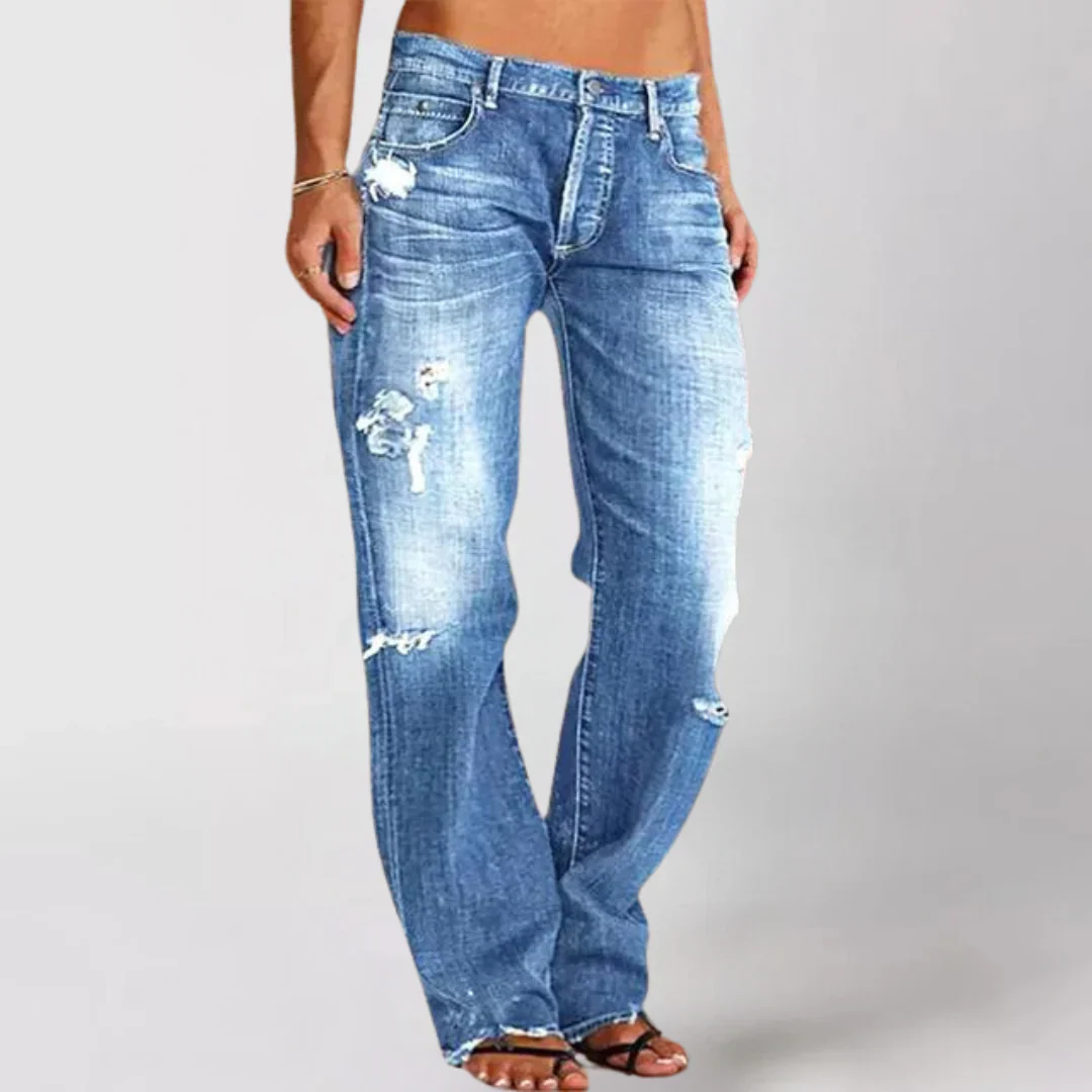 Casual Wide-Leg Denim Jeans for Women - Image 3