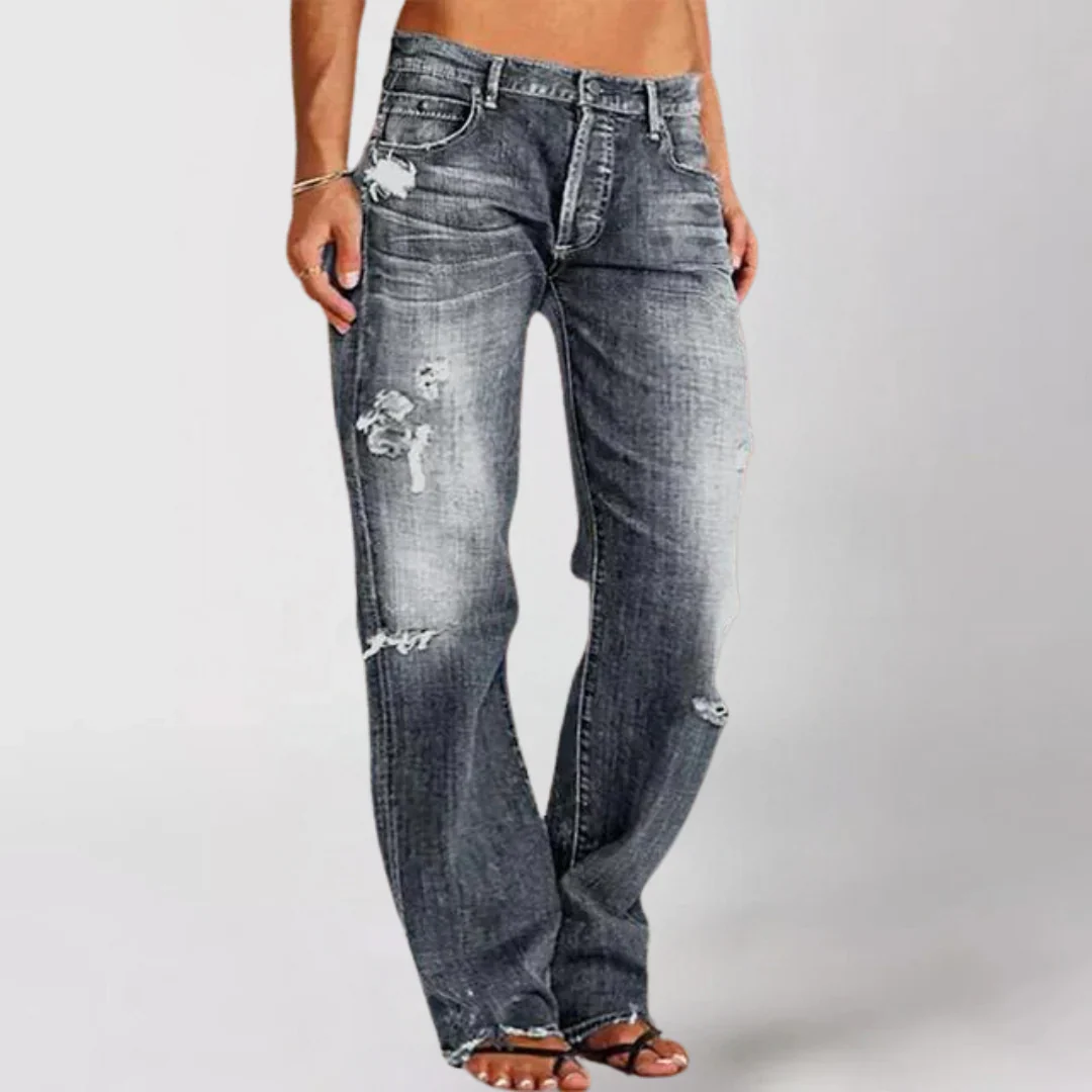 Casual Wide-Leg Denim Jeans for Women - Image 5