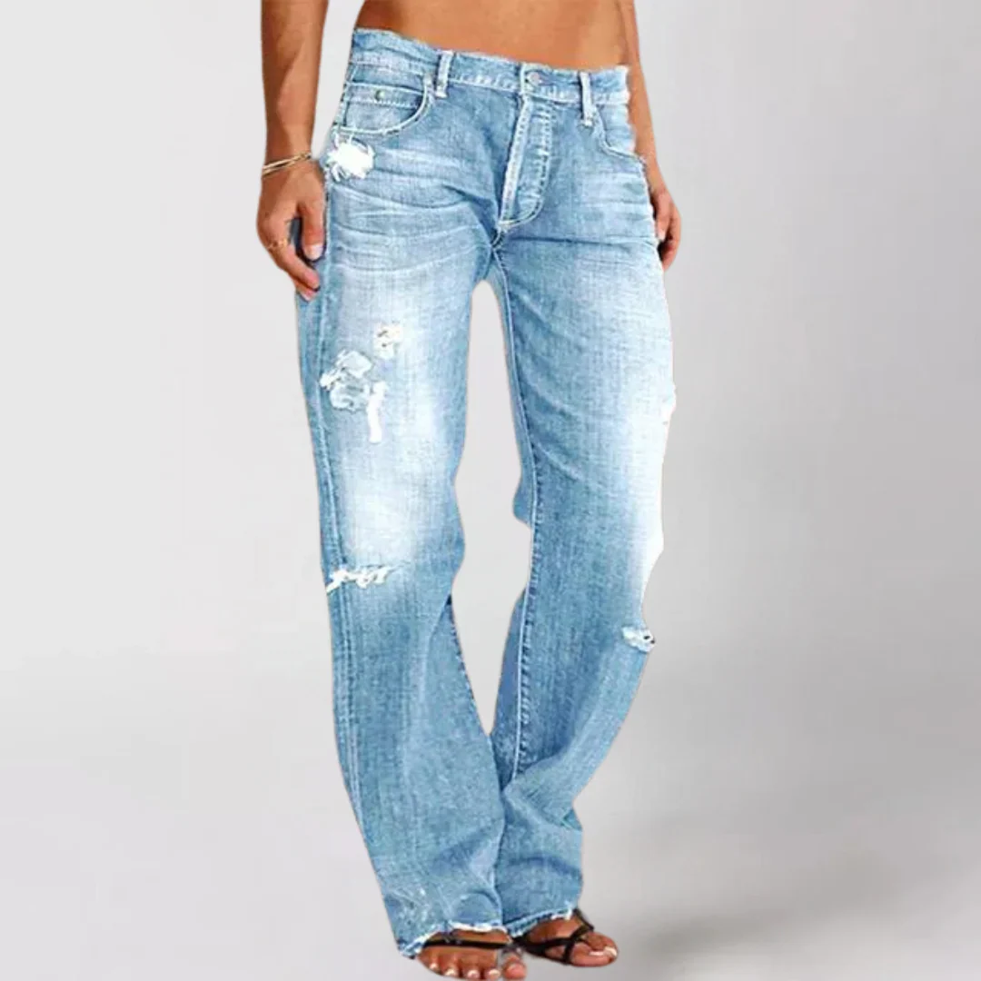 Casual Wide-Leg Denim Jeans for Women - Image 6