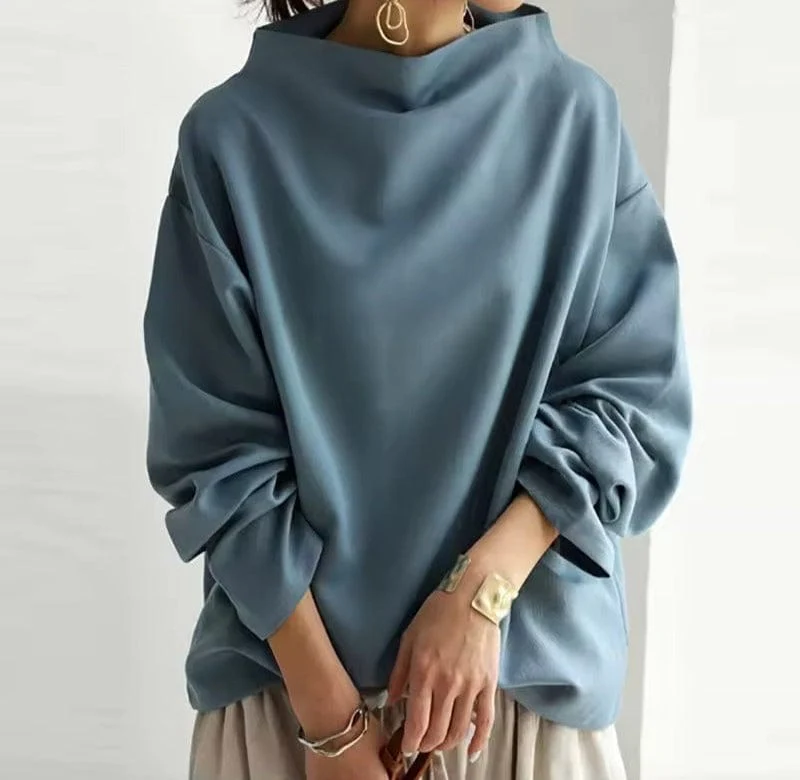 Chic Mock Neck Pullover for Women - Image 7