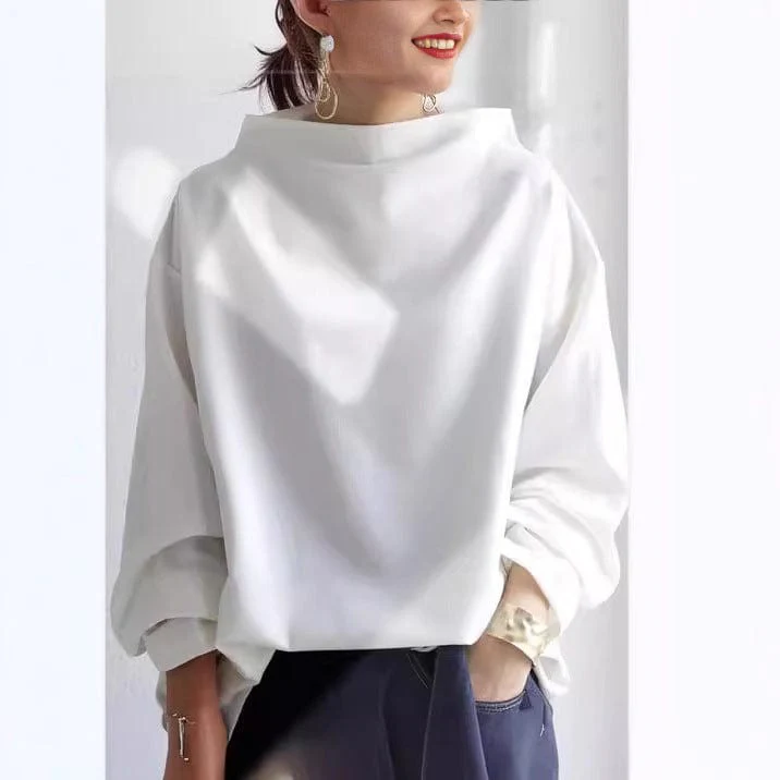 Chic Mock Neck Pullover for Women - Image 8
