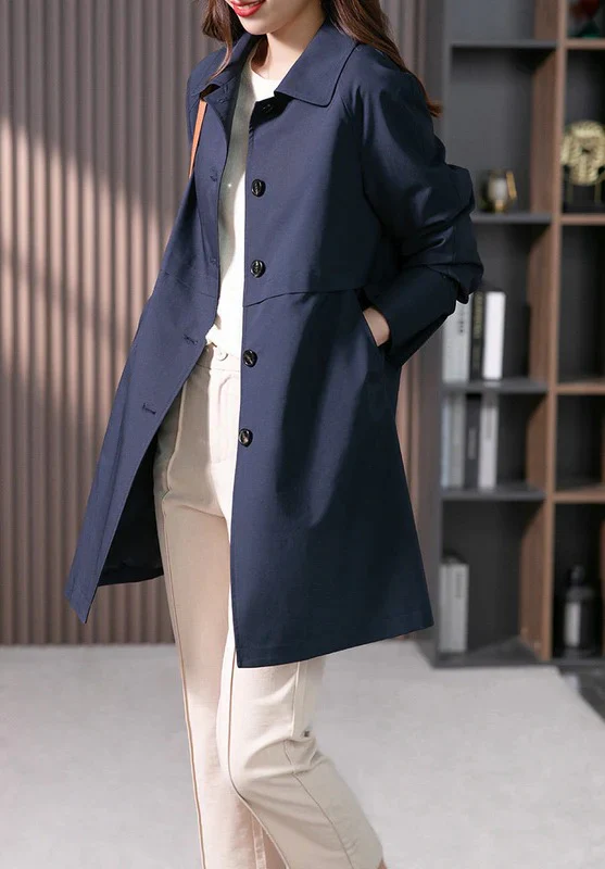 Classic Short Single Breasted Coat for Women - Image 9
