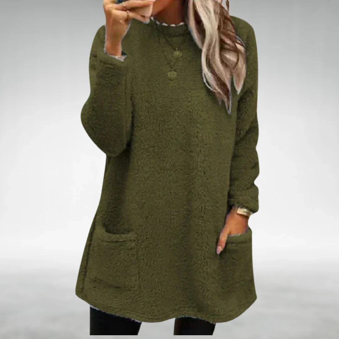 Cozy Fleece Crewneck Pullover for Women - Image 6