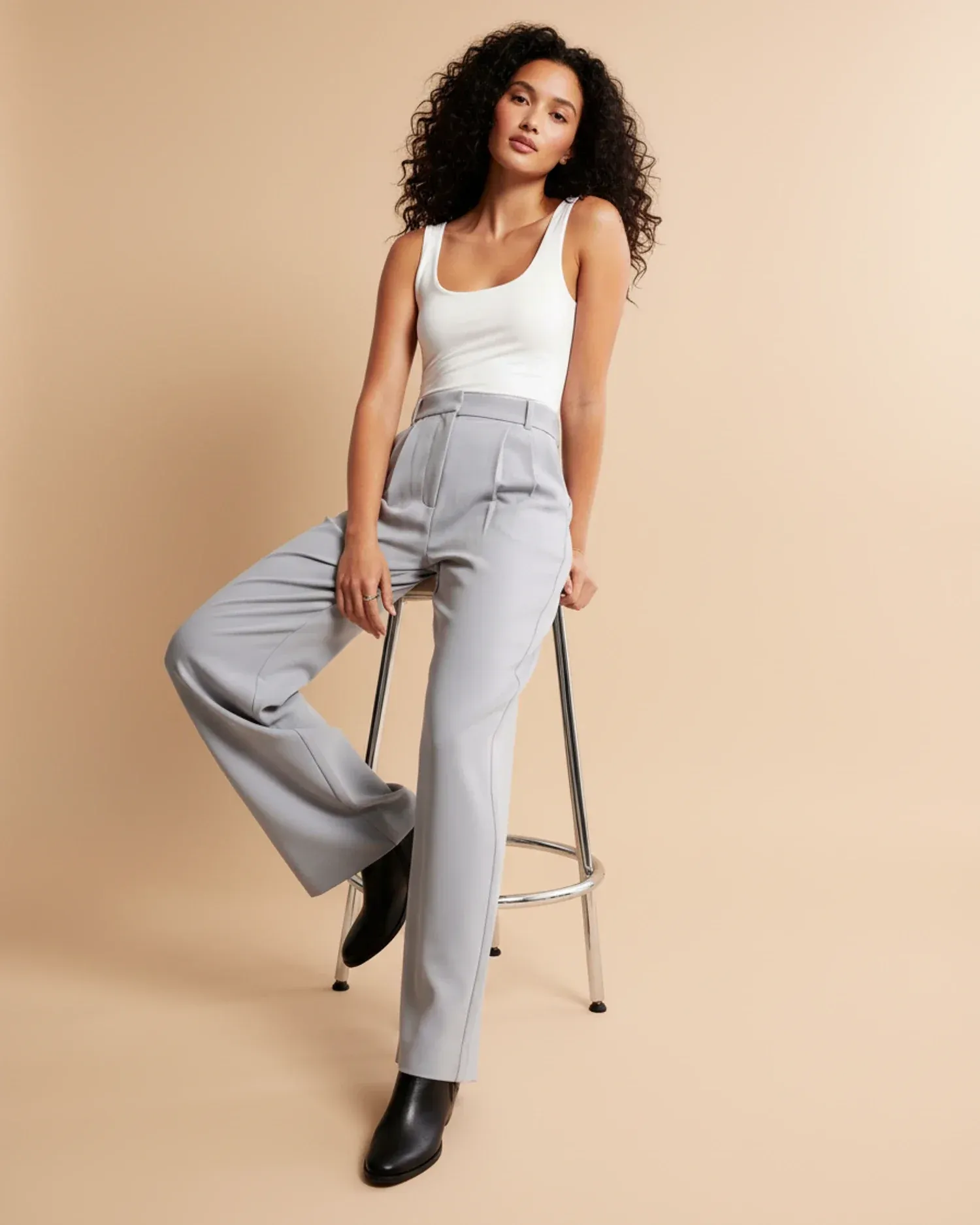 High Waist Wide Leg Trousers for Women - Image 12