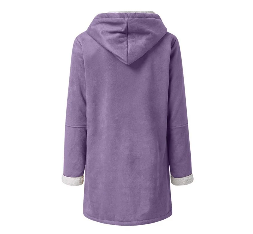 Hooded Wool Blend Lined Coat for Women - Image 15