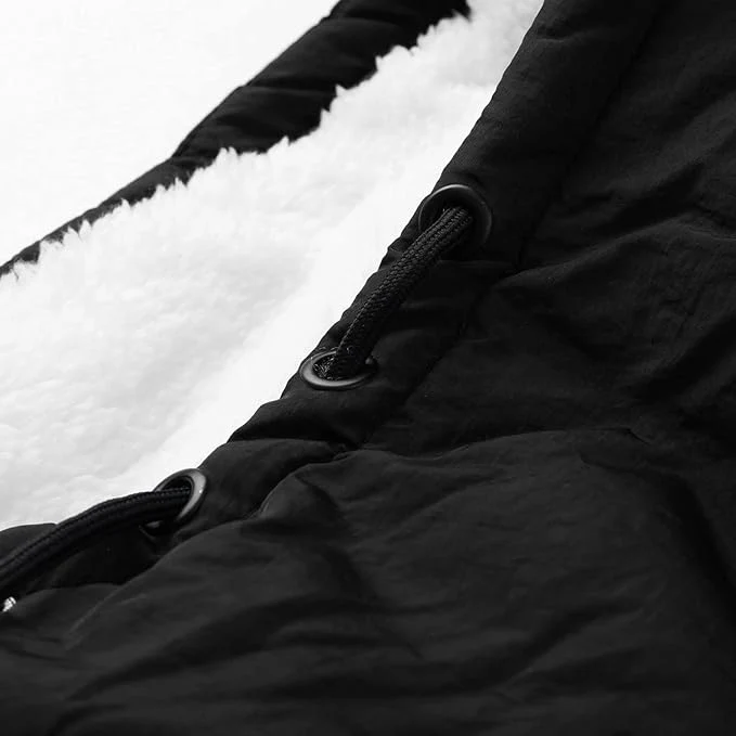 Insulated Fleece Lined Hooded Long Parka for Women - Image 4