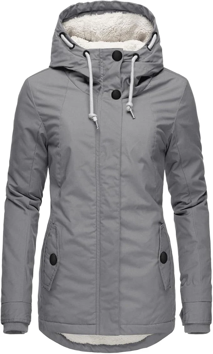 Insulated Fleece Lined Hooded Long Parka for Women - Image 7