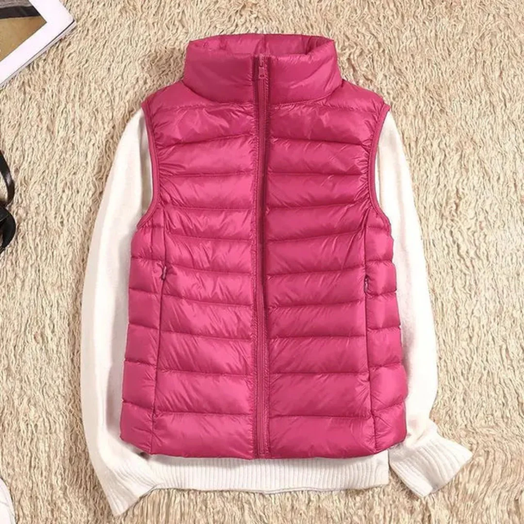 Lightweight Quilted Sleeveless Puffer Vest for Women - Image 11