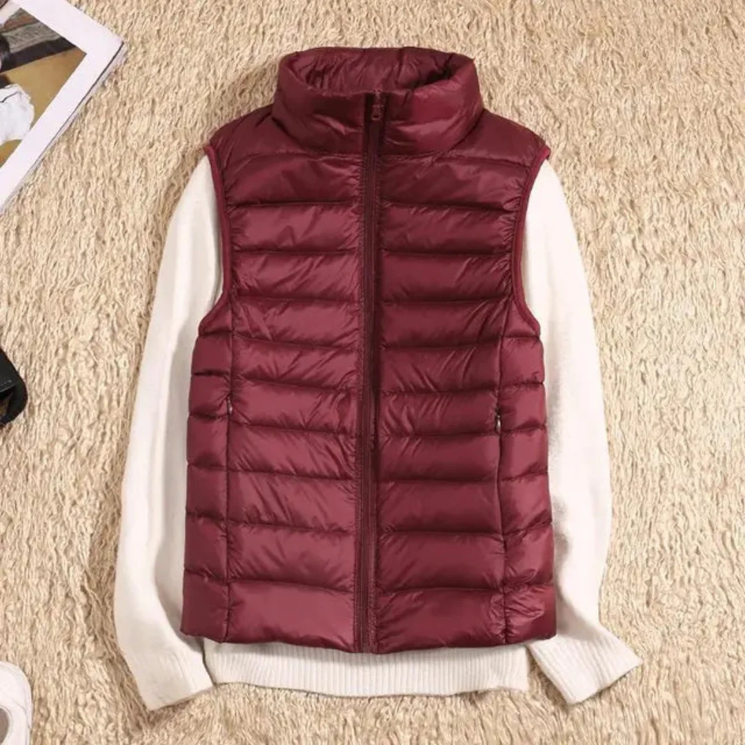 Lightweight Quilted Sleeveless Puffer Vest for Women - Image 9
