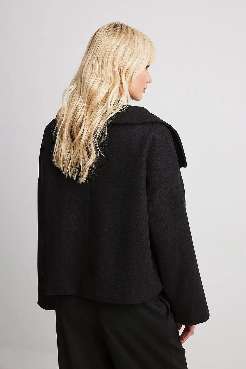 Relaxed Fit Double Breasted Coat for Women - Image 3
