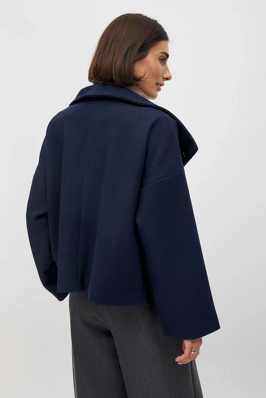 Relaxed Fit Double Breasted Coat for Women - Image 6