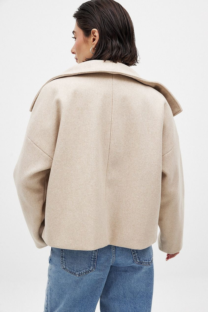 Relaxed Fit Double Breasted Coat for Women - Image 9
