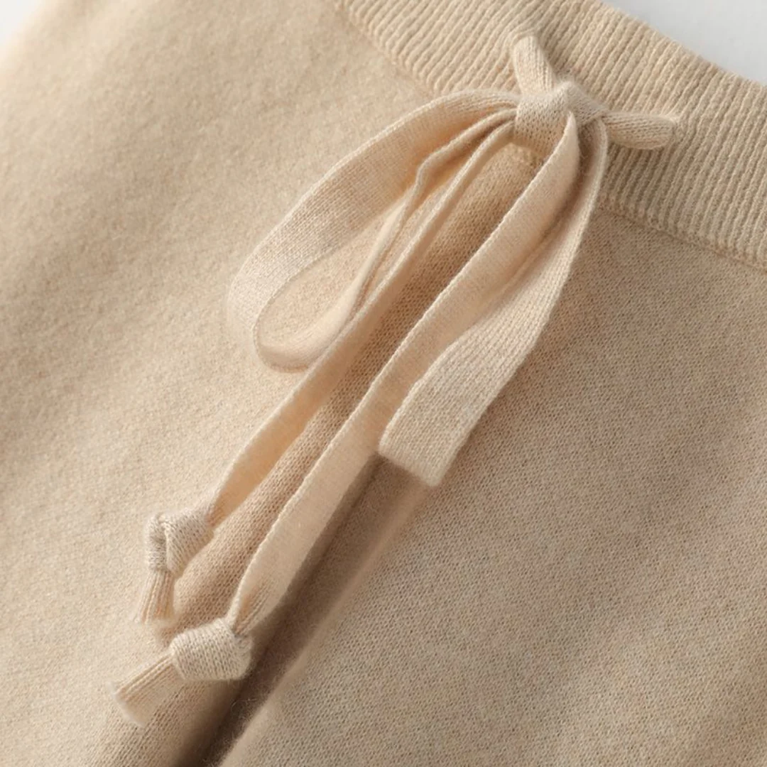Soft Wide Leg High Waist Knit Lounge Pants for Women - Image 12