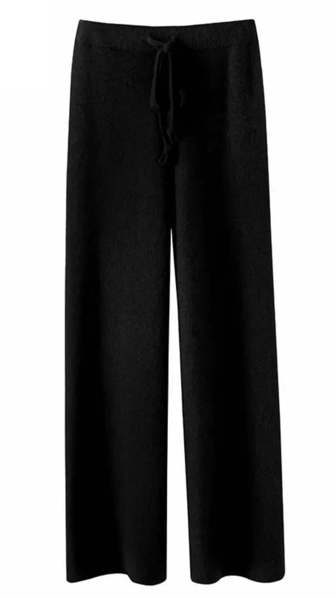 Soft Wide Leg High Waist Knit Lounge Pants for Women - Image 8
