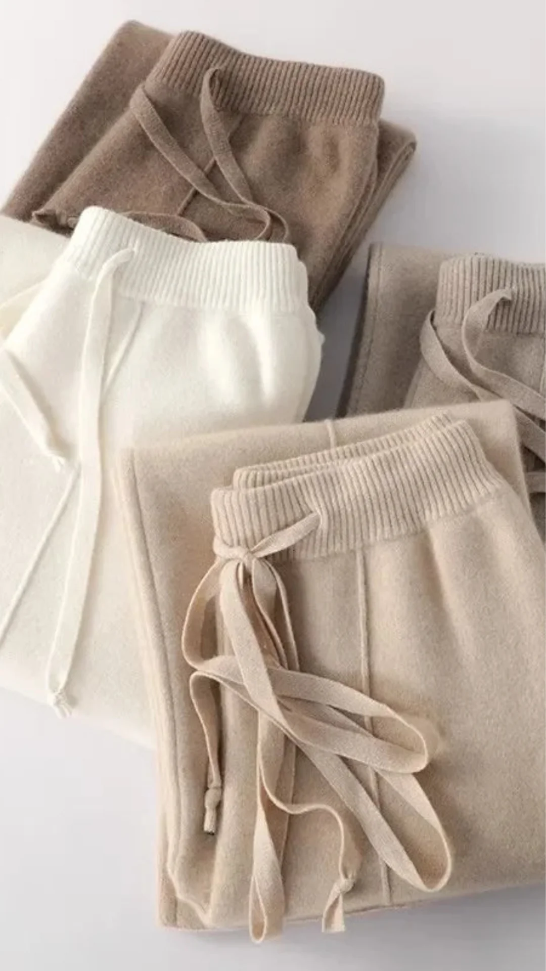 Soft Wide Leg High Waist Knit Lounge Pants for Women - Image 9