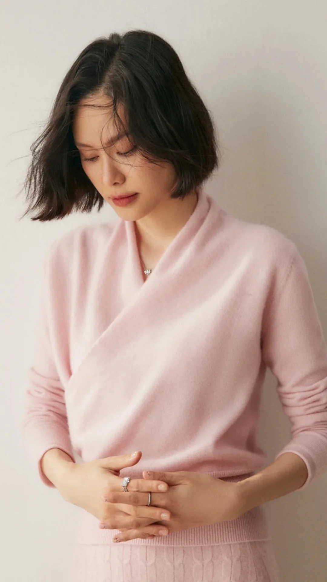 V-Neck Wrap Cashmere Sweater for Women - Image 3