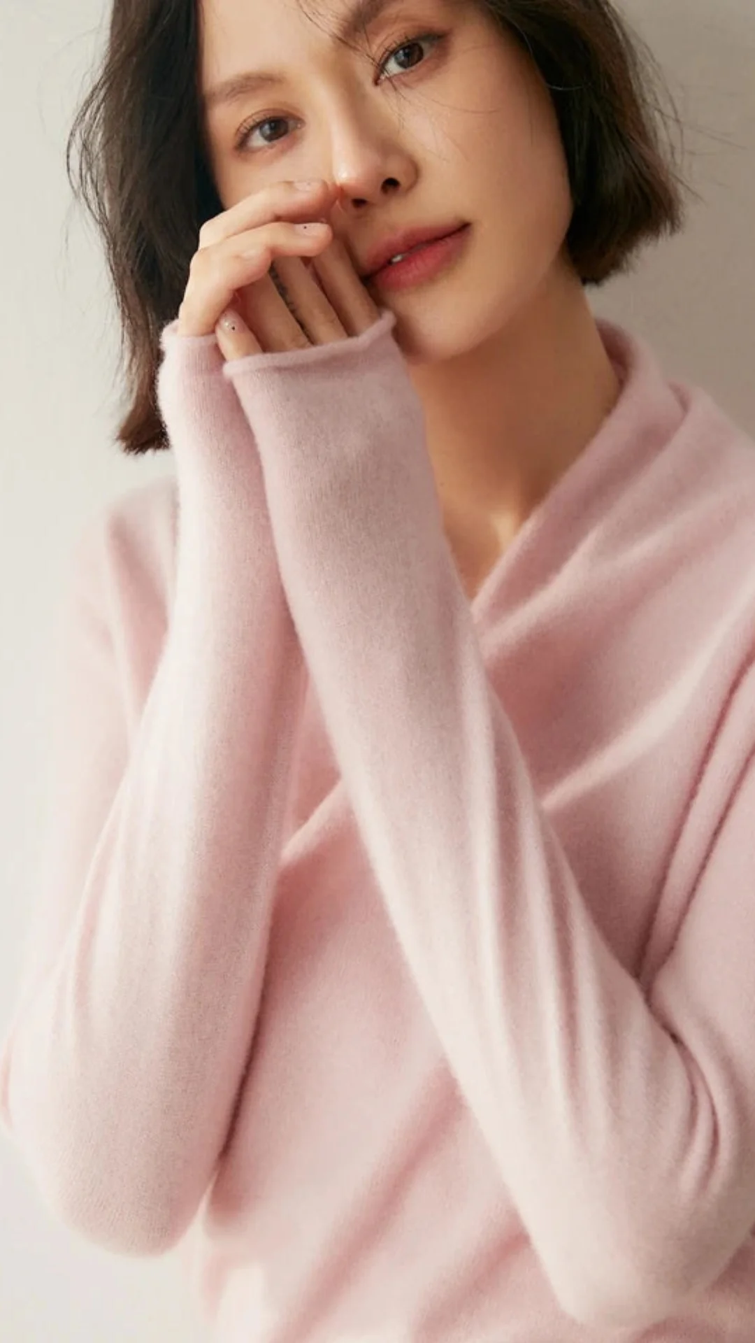 V-Neck Wrap Cashmere Sweater for Women - Image 4