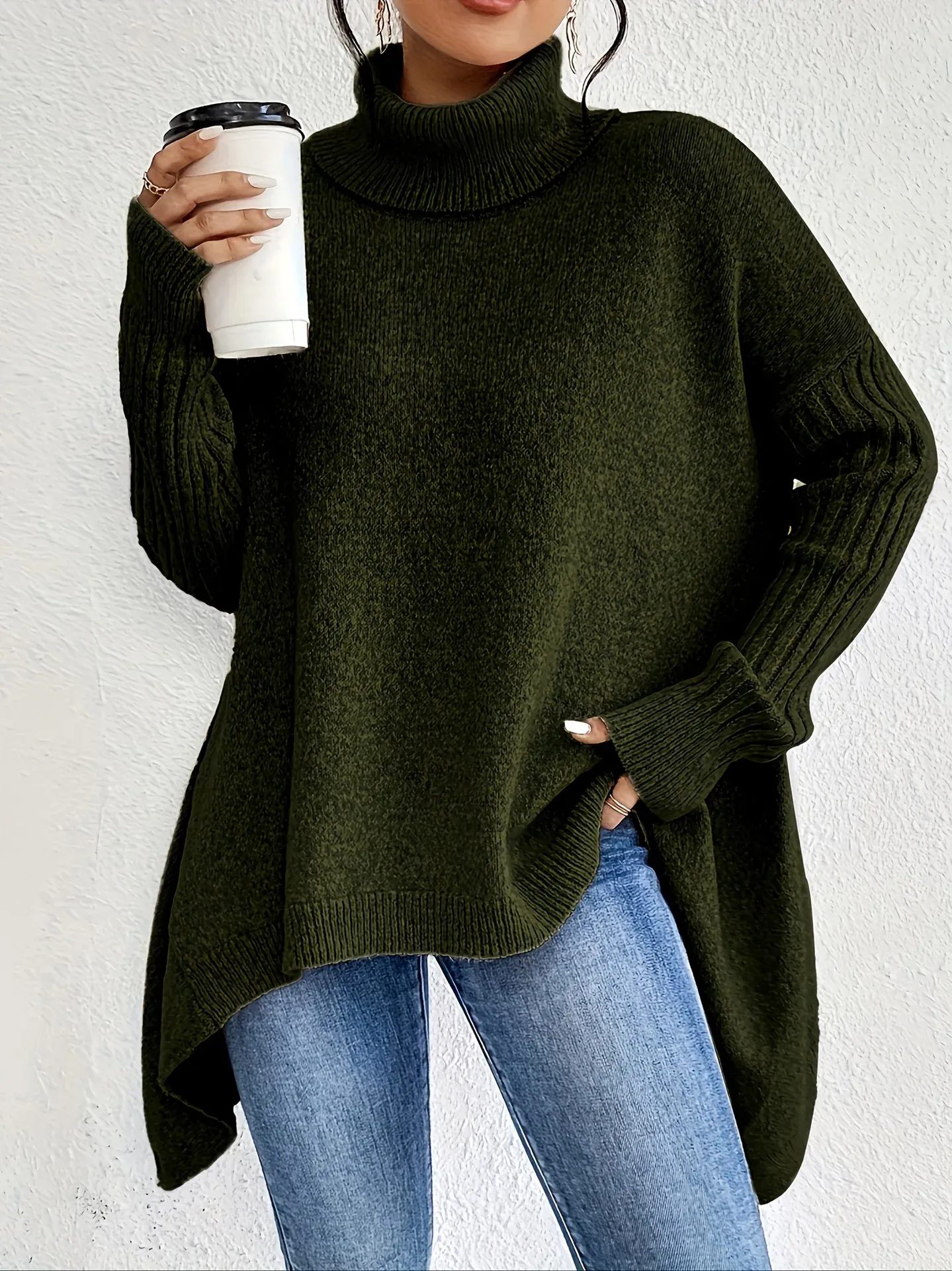 Warm Oversized Turtleneck Sweater for Women - Image 4