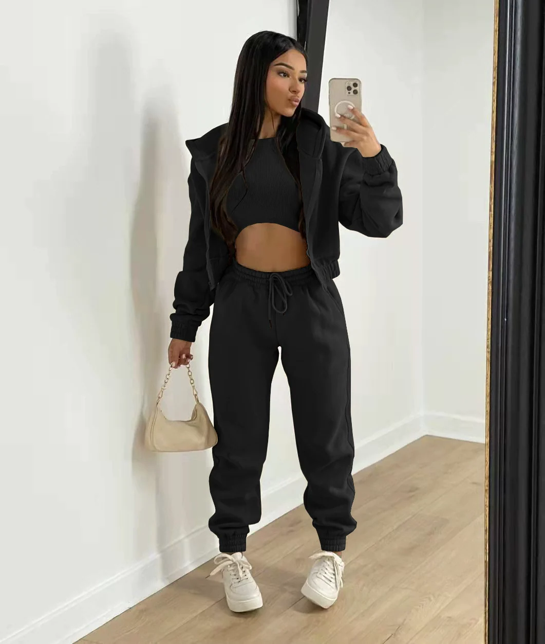 Women’s Casual Three Piece Tracksuit Set - Image 5