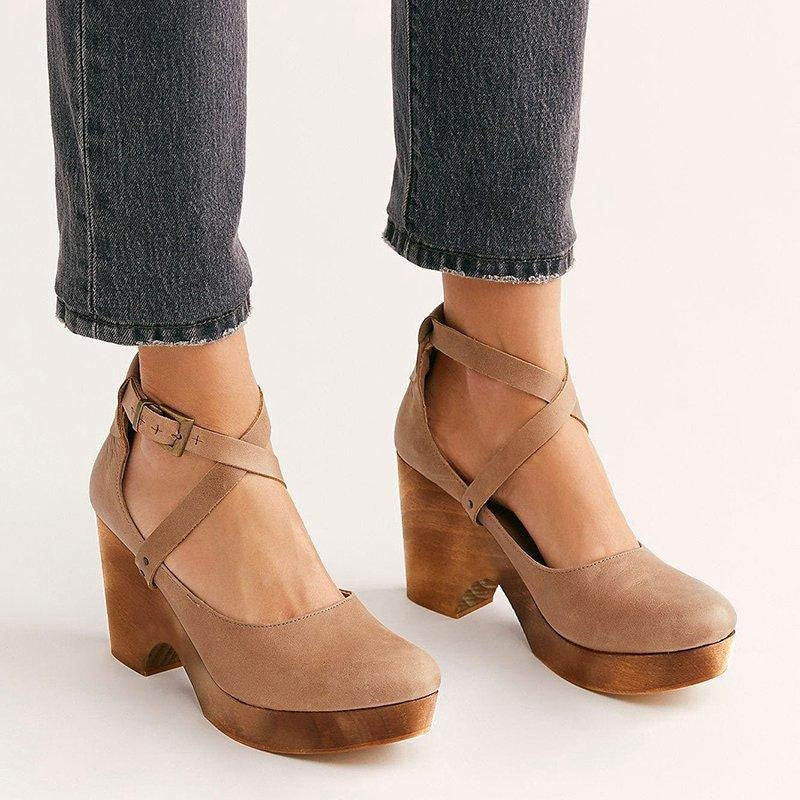Women’s Closed Toe Chunky Heels - Image 4