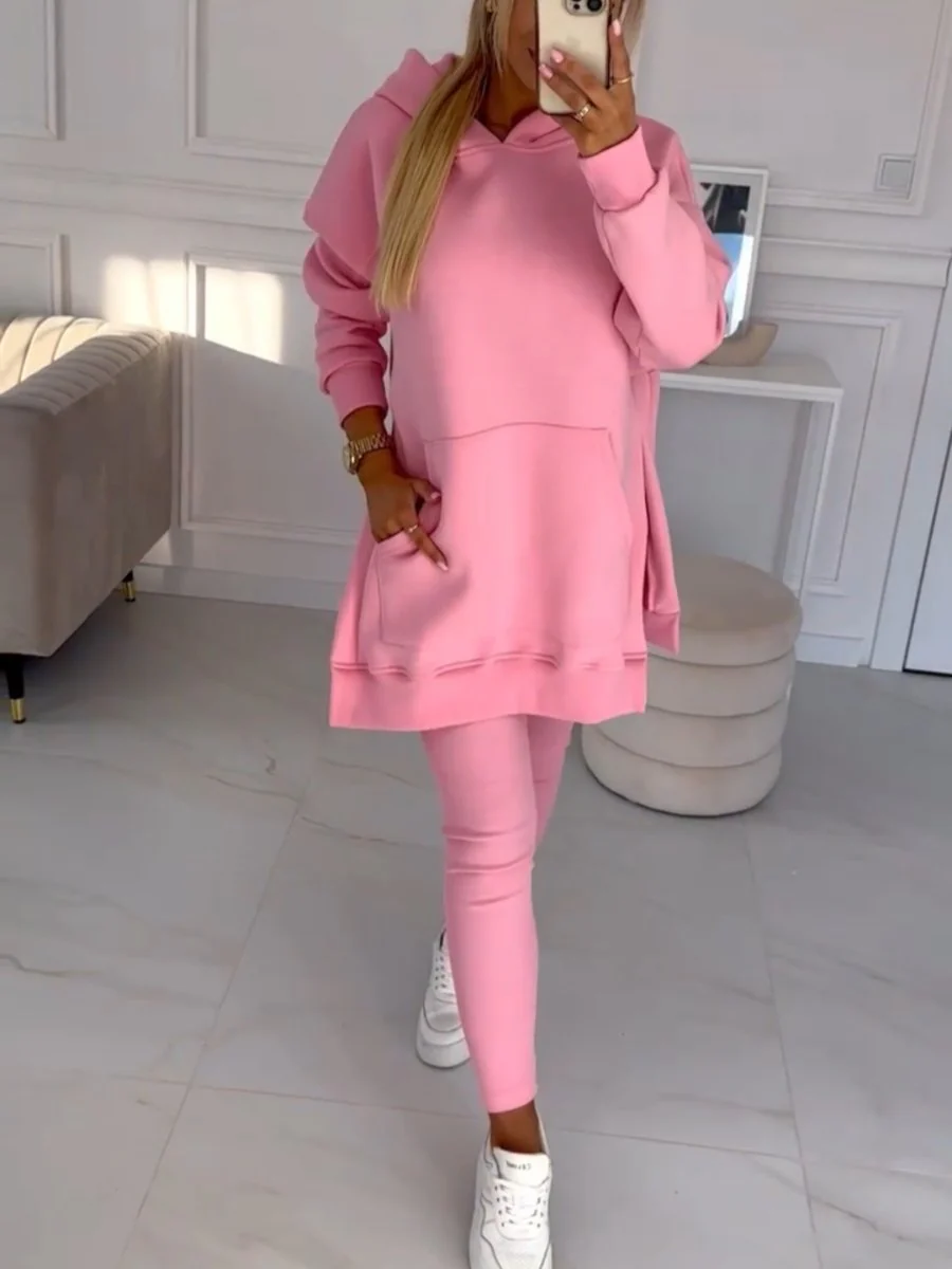 Women’s Comfortable Oversized Hoodie and Legging Set - Image 11