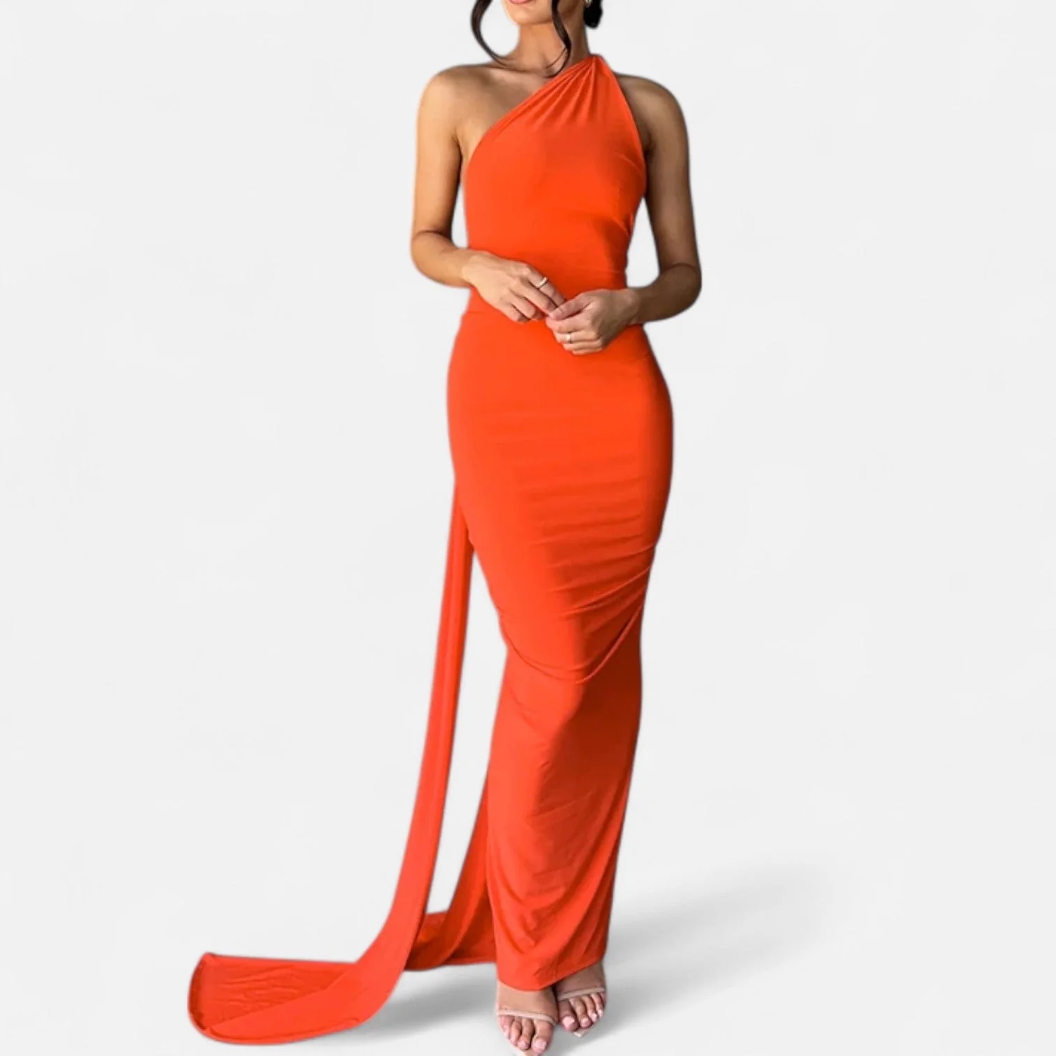 Women’s Elegant Backless Scarf Tie Evening Dress - Image 22