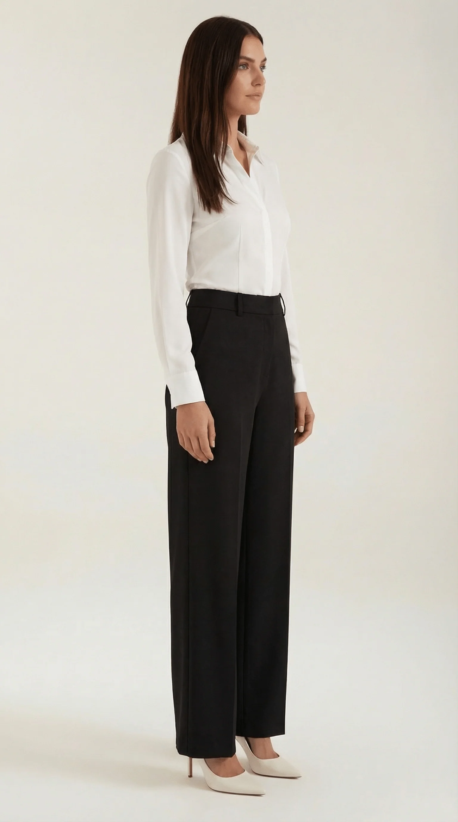 Women’s Formal High-Waisted Wide-Leg Trousers - Image 4
