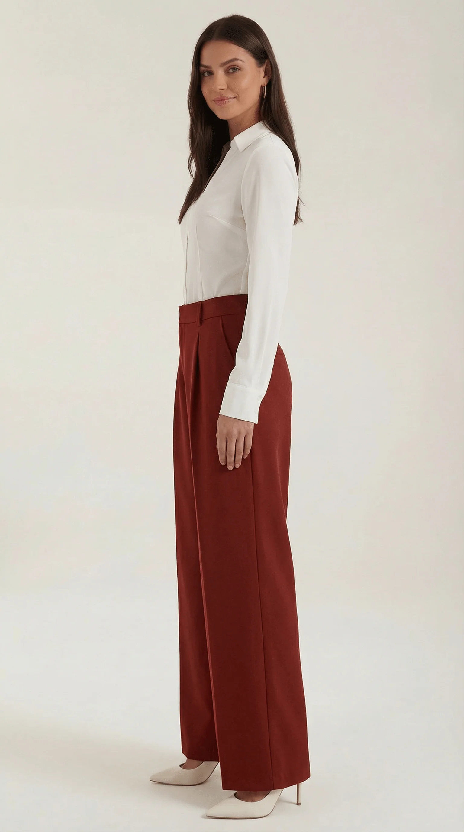 Women’s Formal High-Waisted Wide-Leg Trousers - Image 5