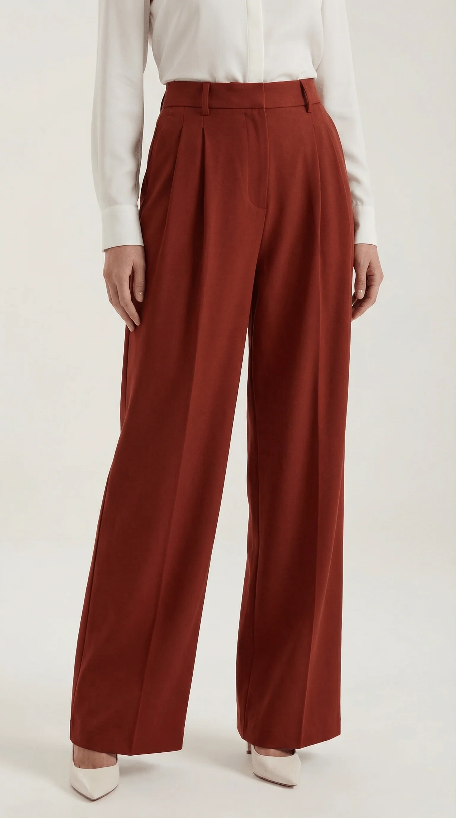Women’s Formal High-Waisted Wide-Leg Trousers - Image 6