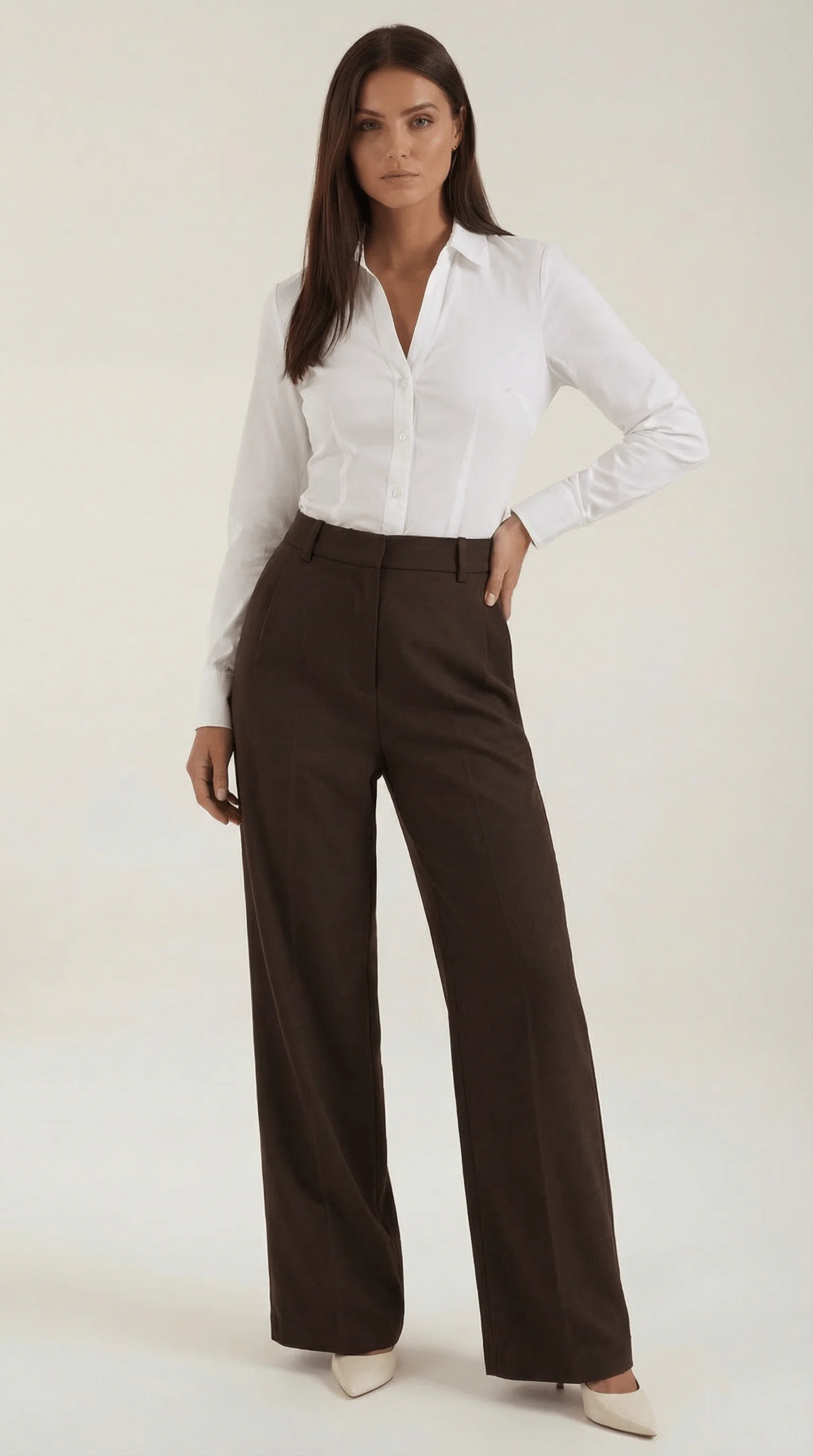 Women’s Formal High-Waisted Wide-Leg Trousers - Image 7