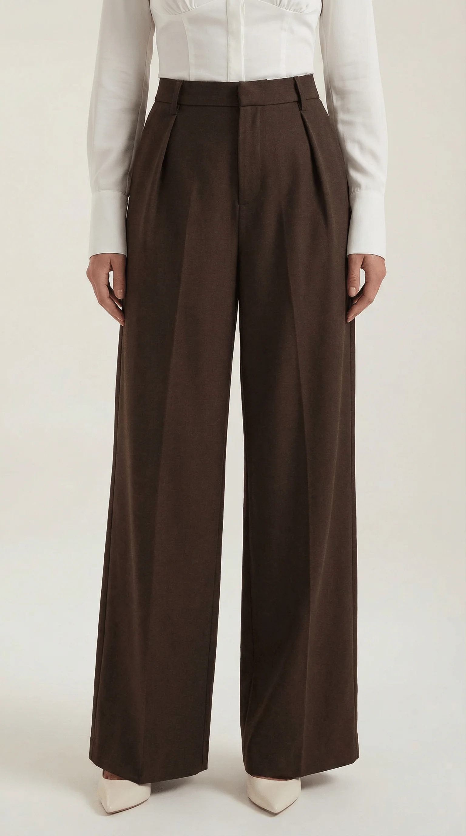 Women’s Formal High-Waisted Wide-Leg Trousers - Image 8
