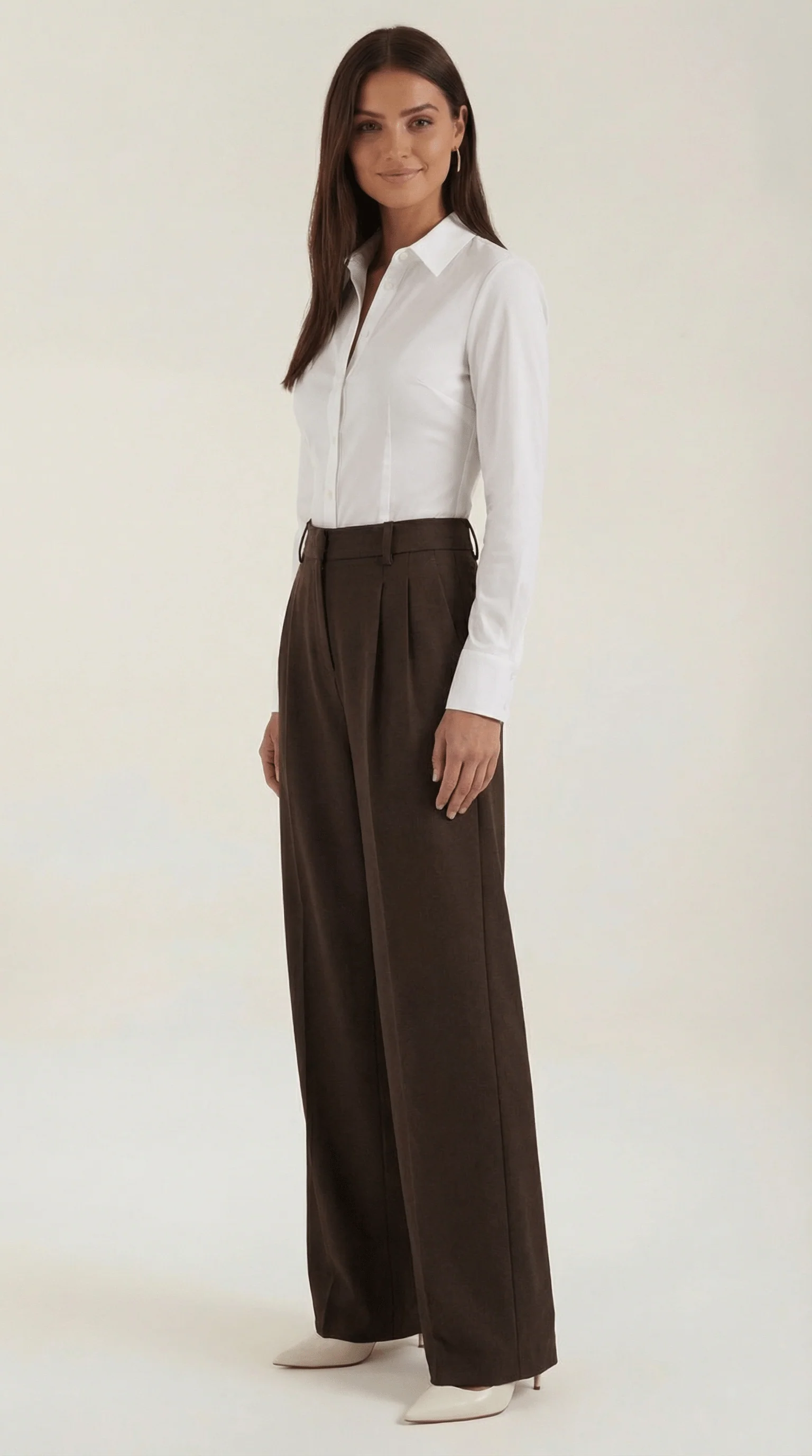 Women’s Formal High-Waisted Wide-Leg Trousers - Image 9