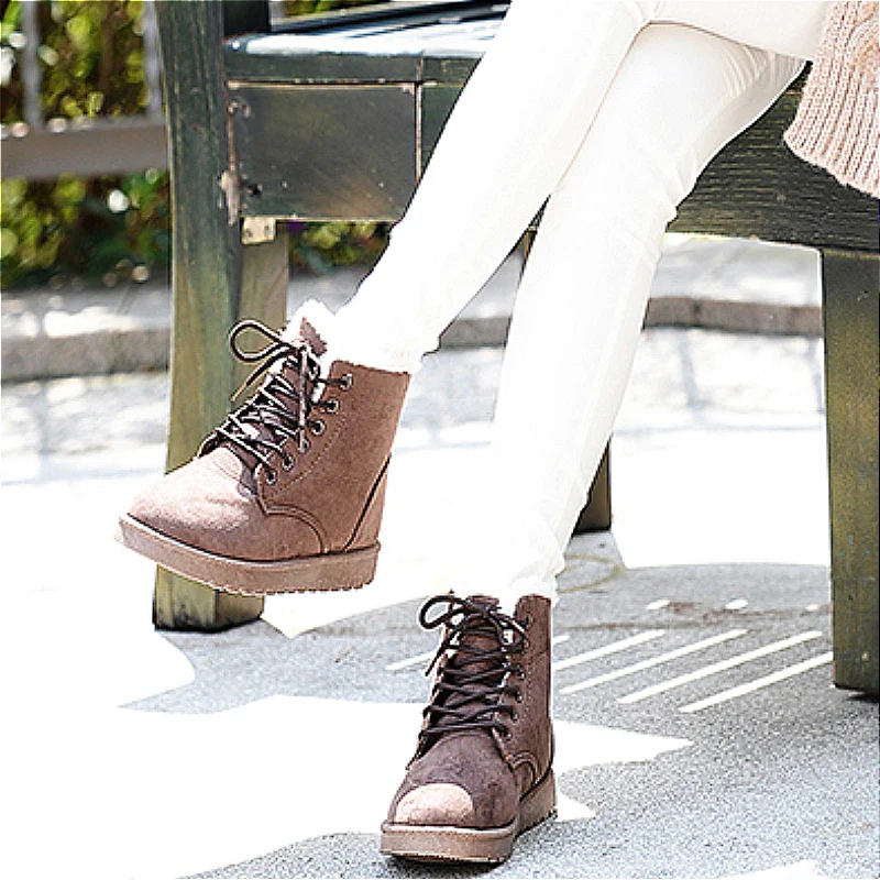 Women’s Fur Lined Lace-Up Ankle Boots - Image 3