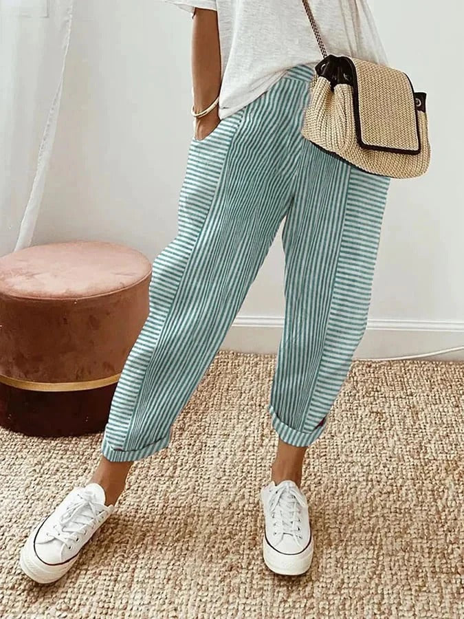 Women’s High-Waisted Striped Pants - Image 4