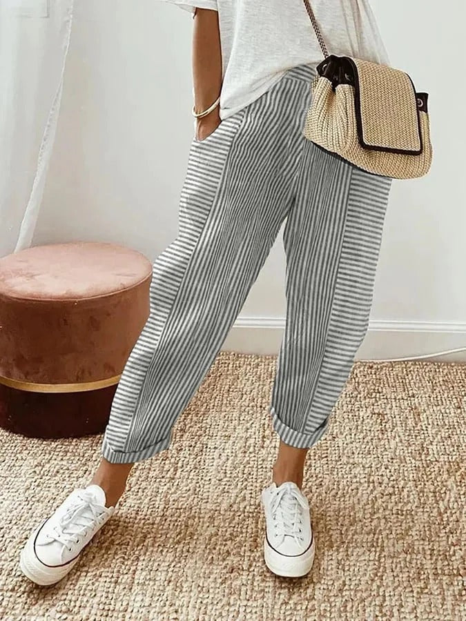 Women’s High-Waisted Striped Pants - Image 5