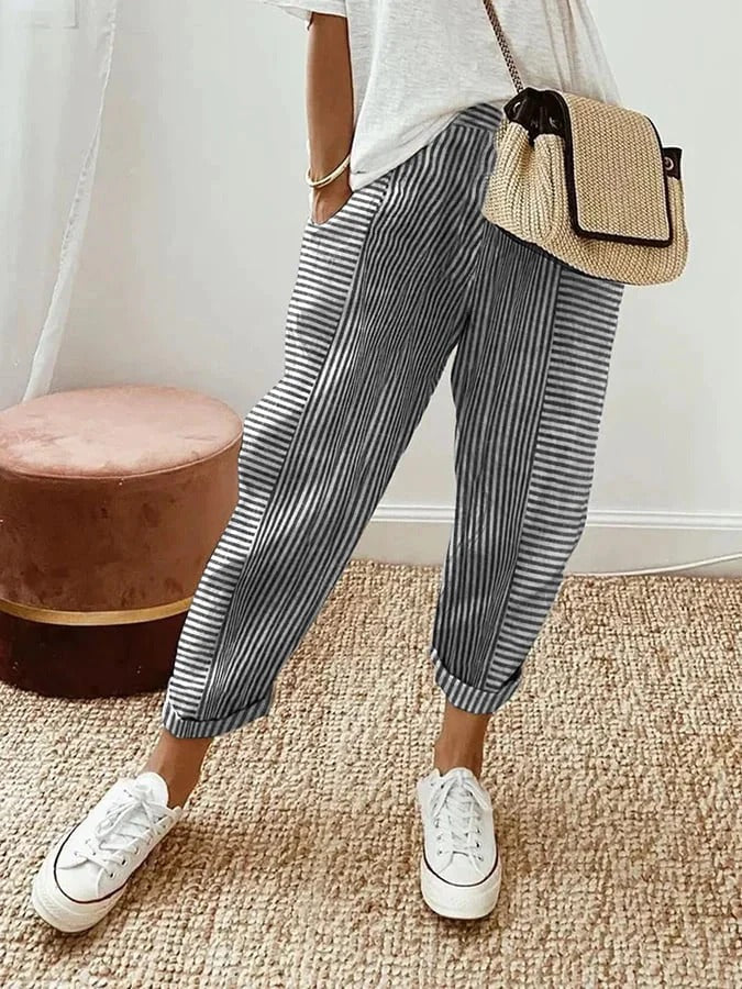 Women’s High-Waisted Striped Pants - Image 6