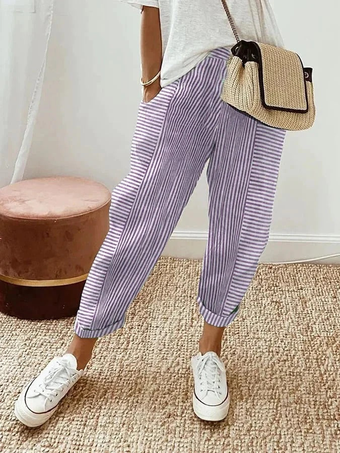 Women’s High-Waisted Striped Pants - Image 7
