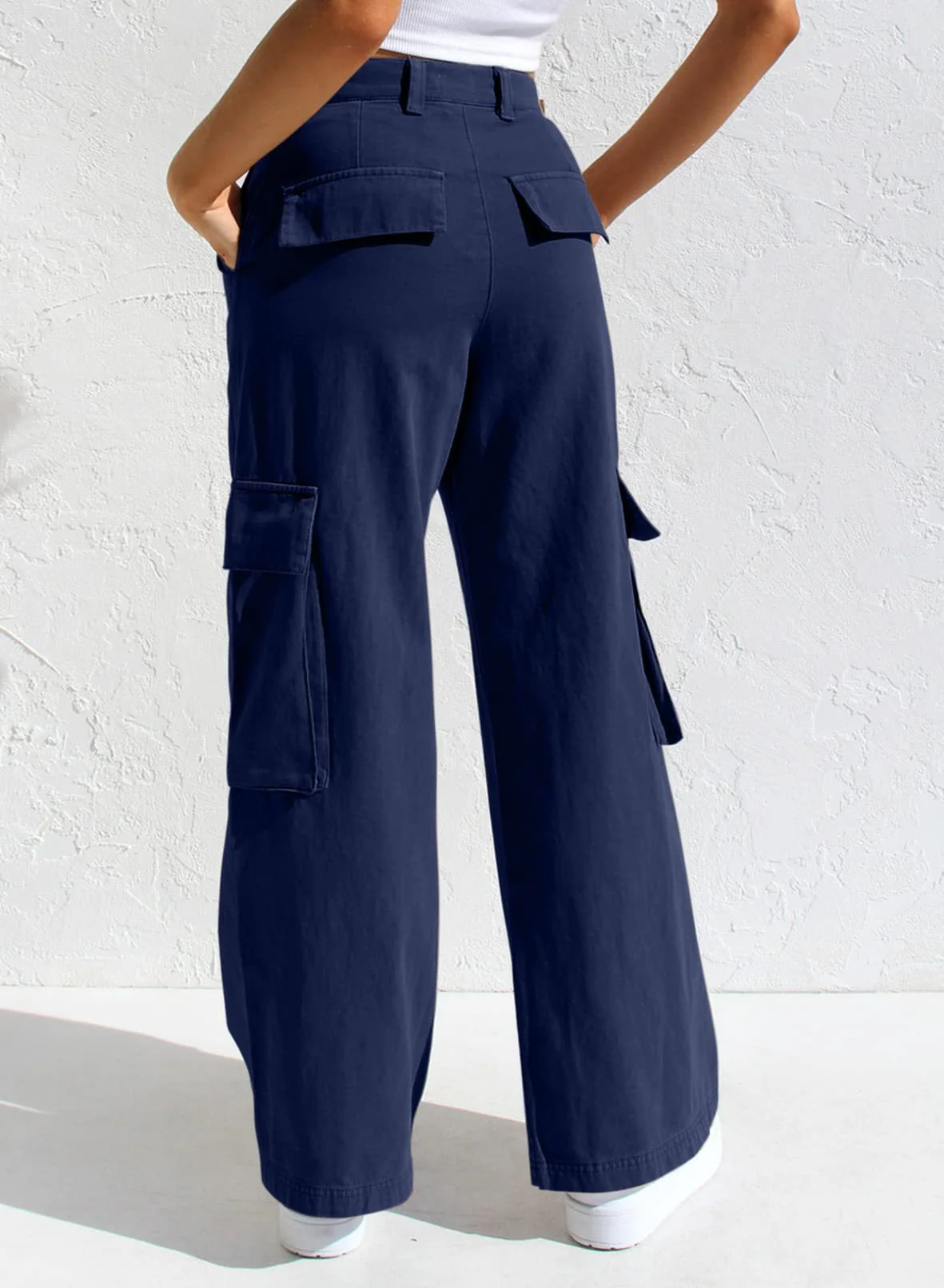Women’s High Waisted Wide Leg Cargo Pants - Image 22