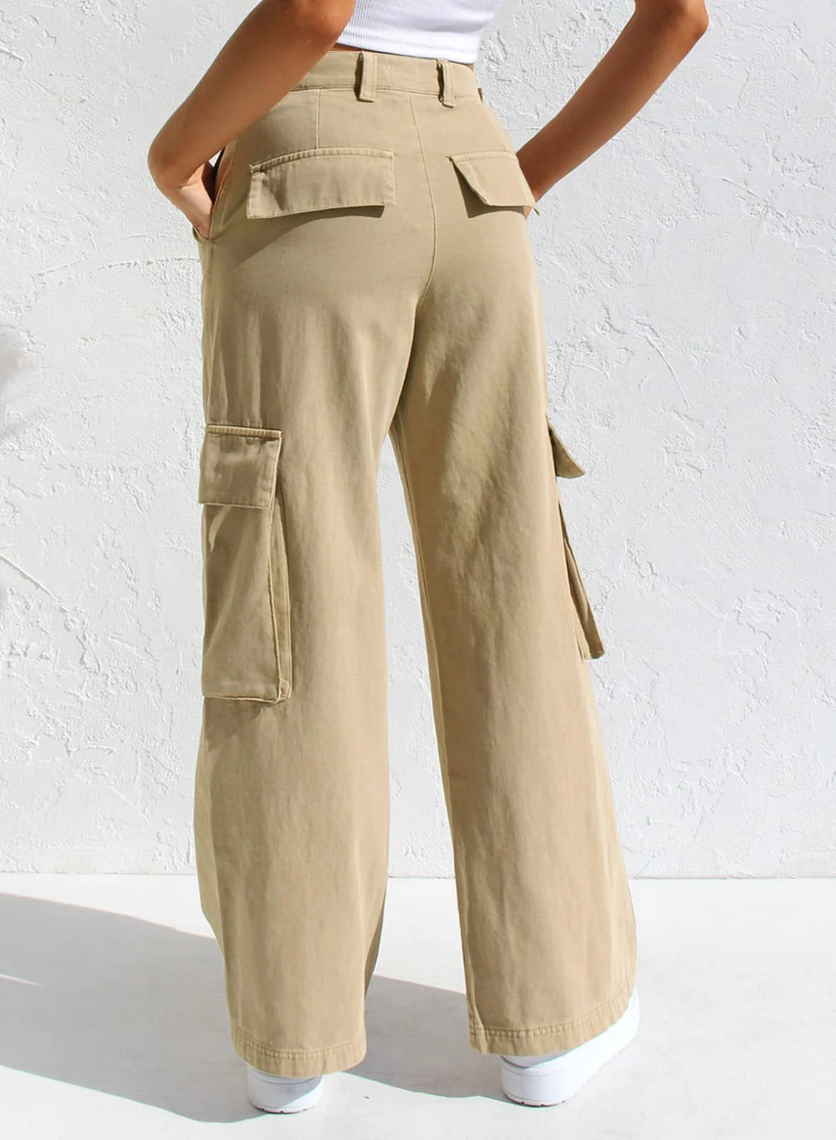Women’s High Waisted Wide Leg Cargo Pants - Image 27