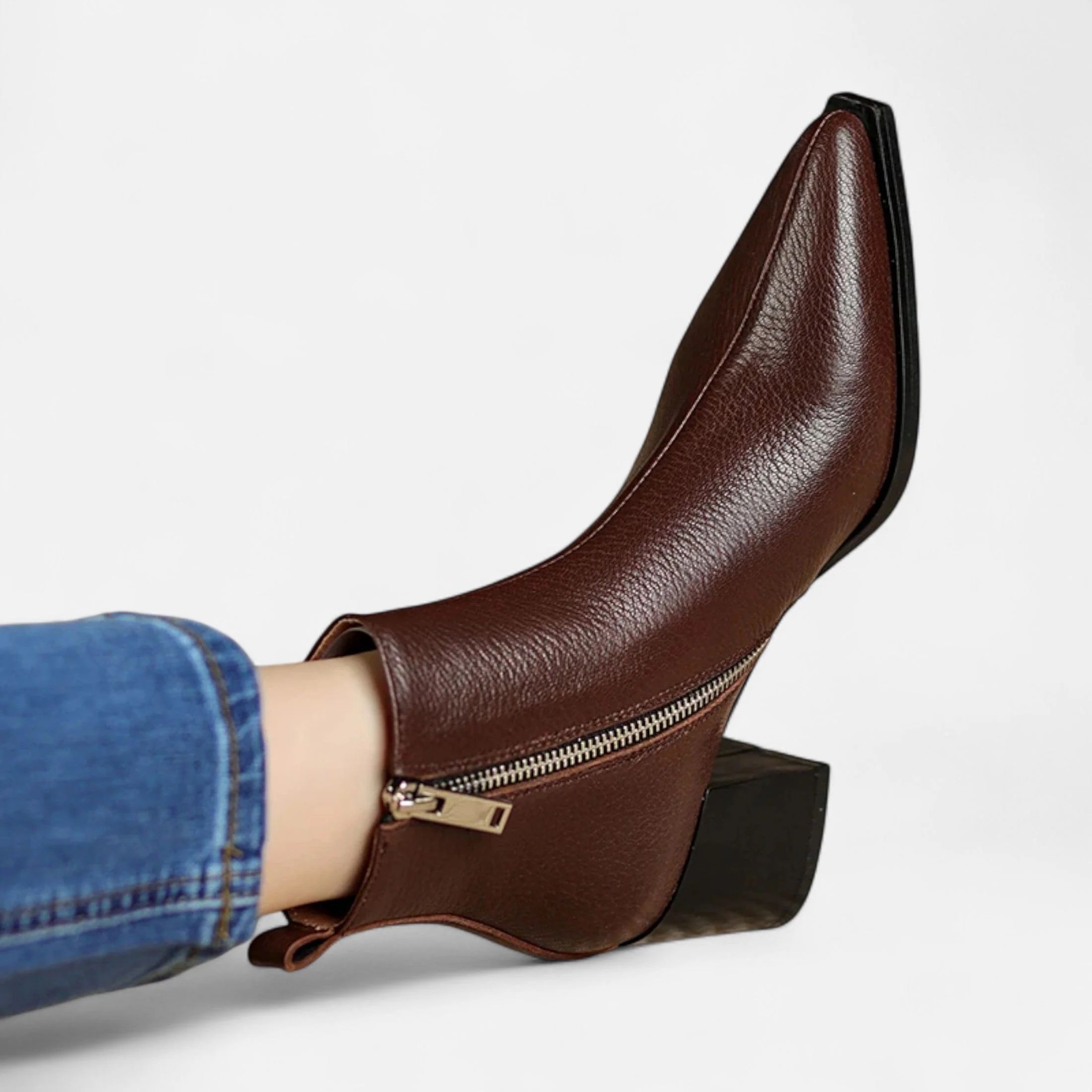 Women’s Sleek Pointed Toe Elegant Heel Ankle Boots - Image 10