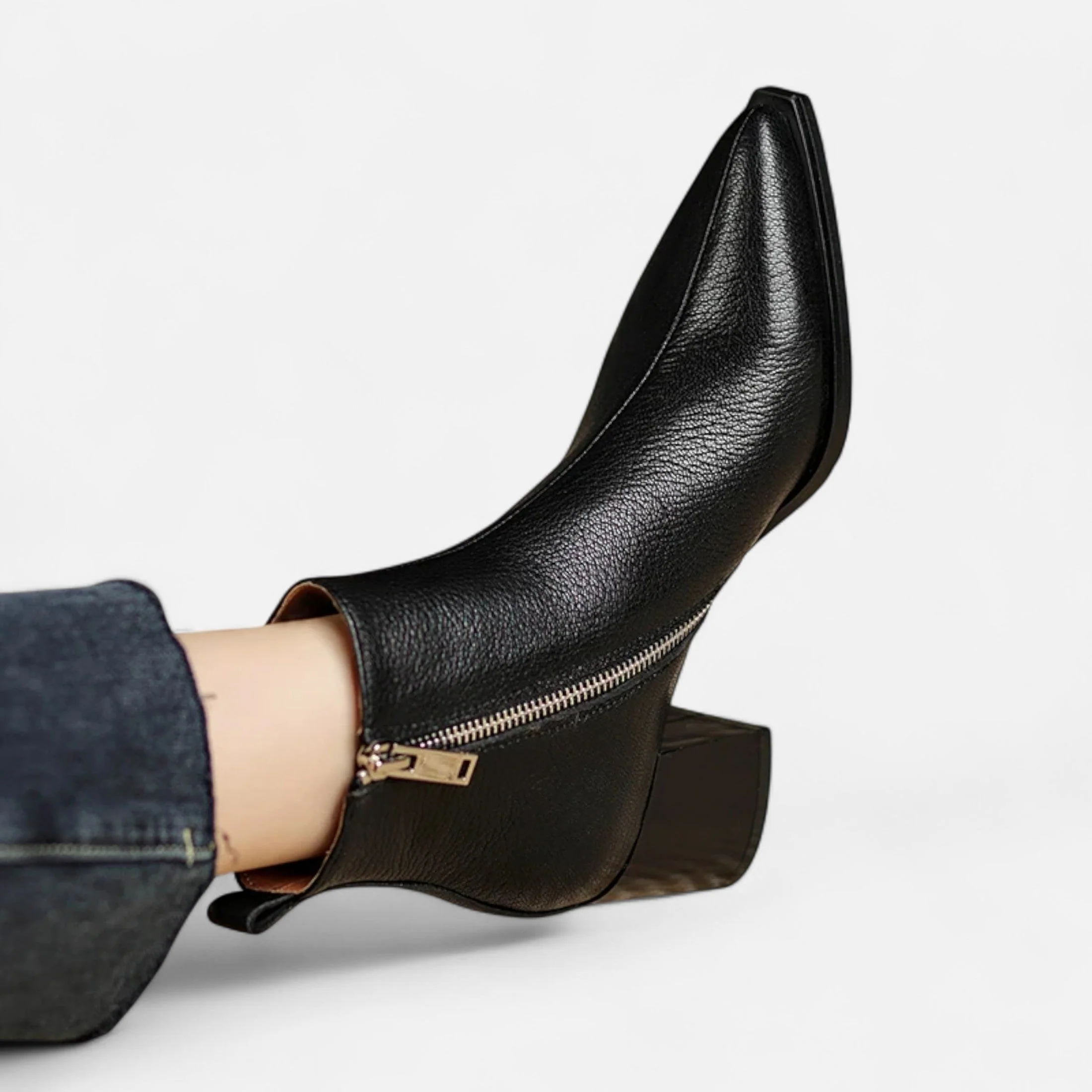 Women’s Sleek Pointed Toe Elegant Heel Ankle Boots - Image 7