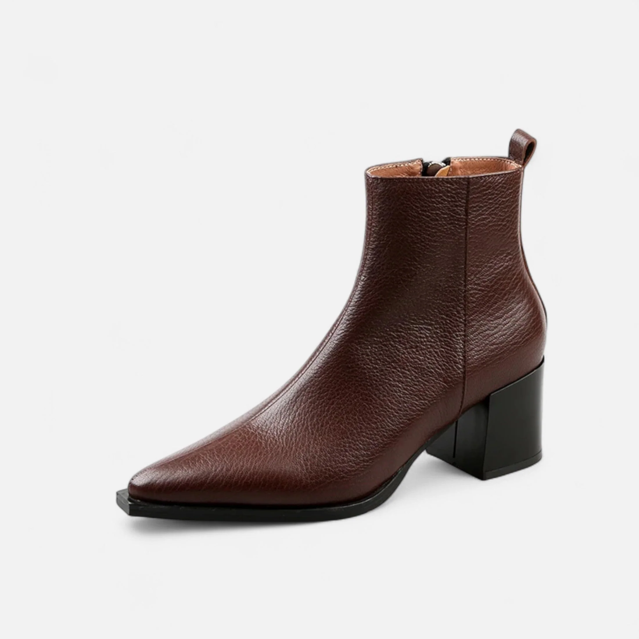Women’s Sleek Pointed Toe Elegant Heel Ankle Boots - Image 8