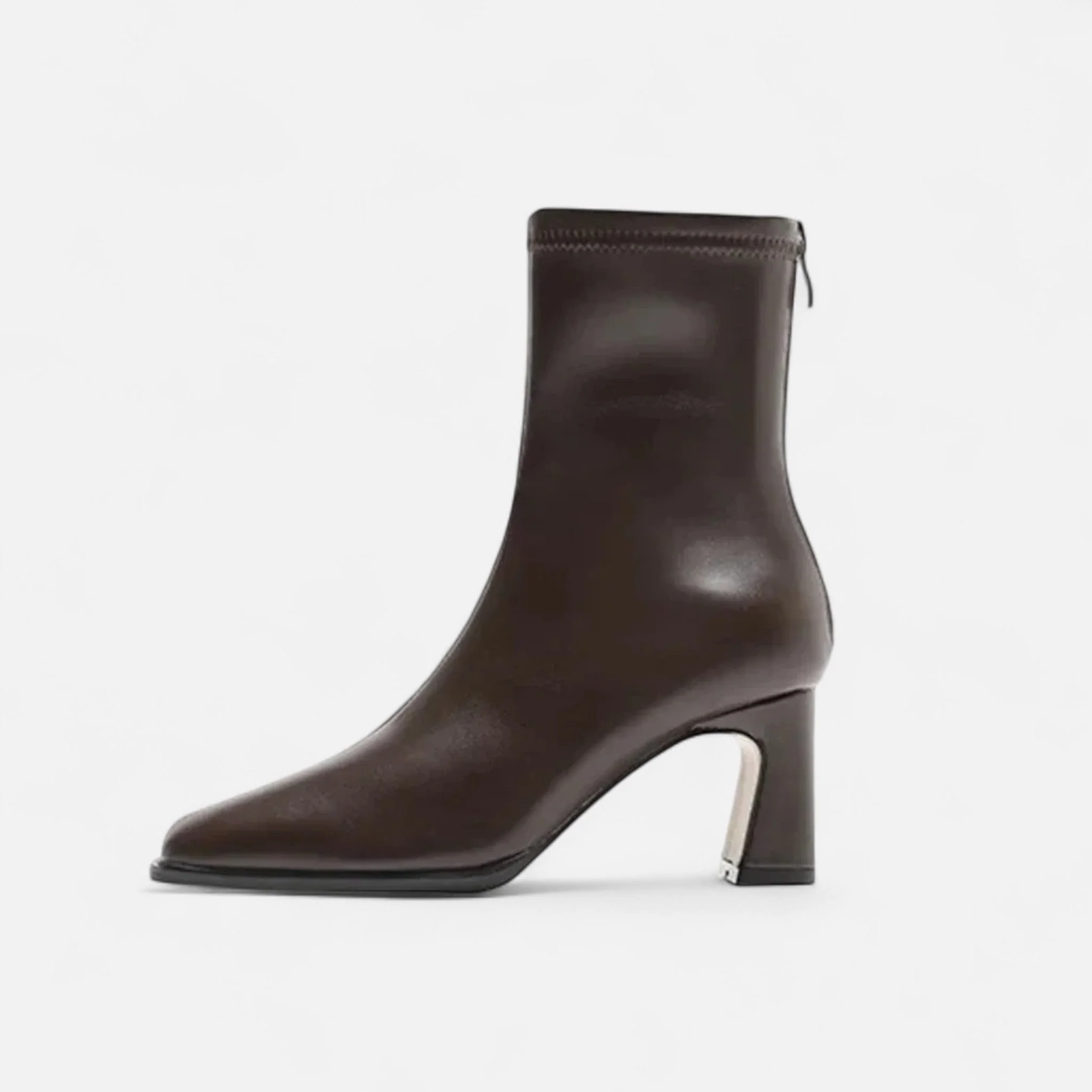 Women’s Vintage Square Toe Block Heel Ankle Boots - Image 5