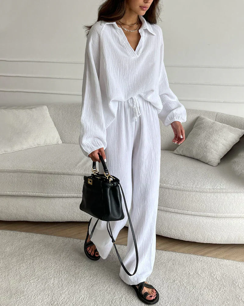 Women’s Casual Two-Piece Matching Loungewear Set - Image 3