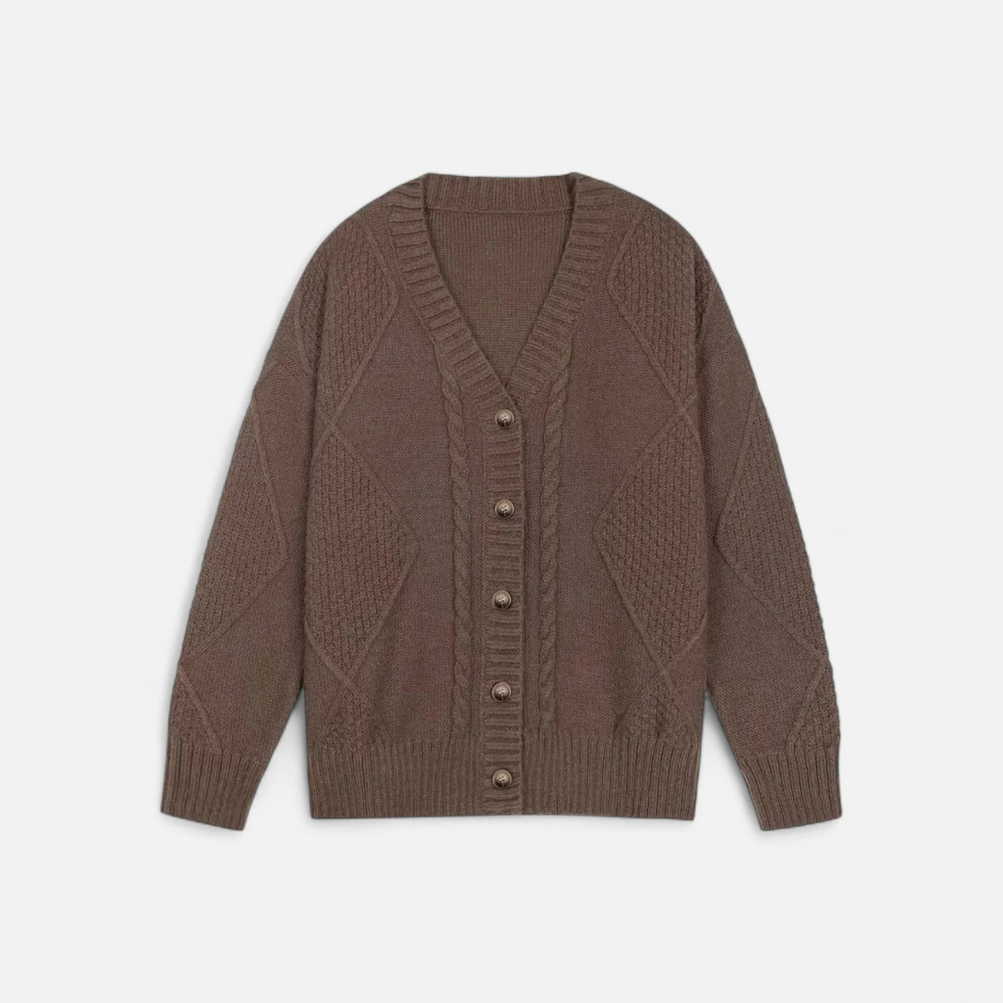 Women’s Chic V-Neck Button Knit Cardigan - Image 5