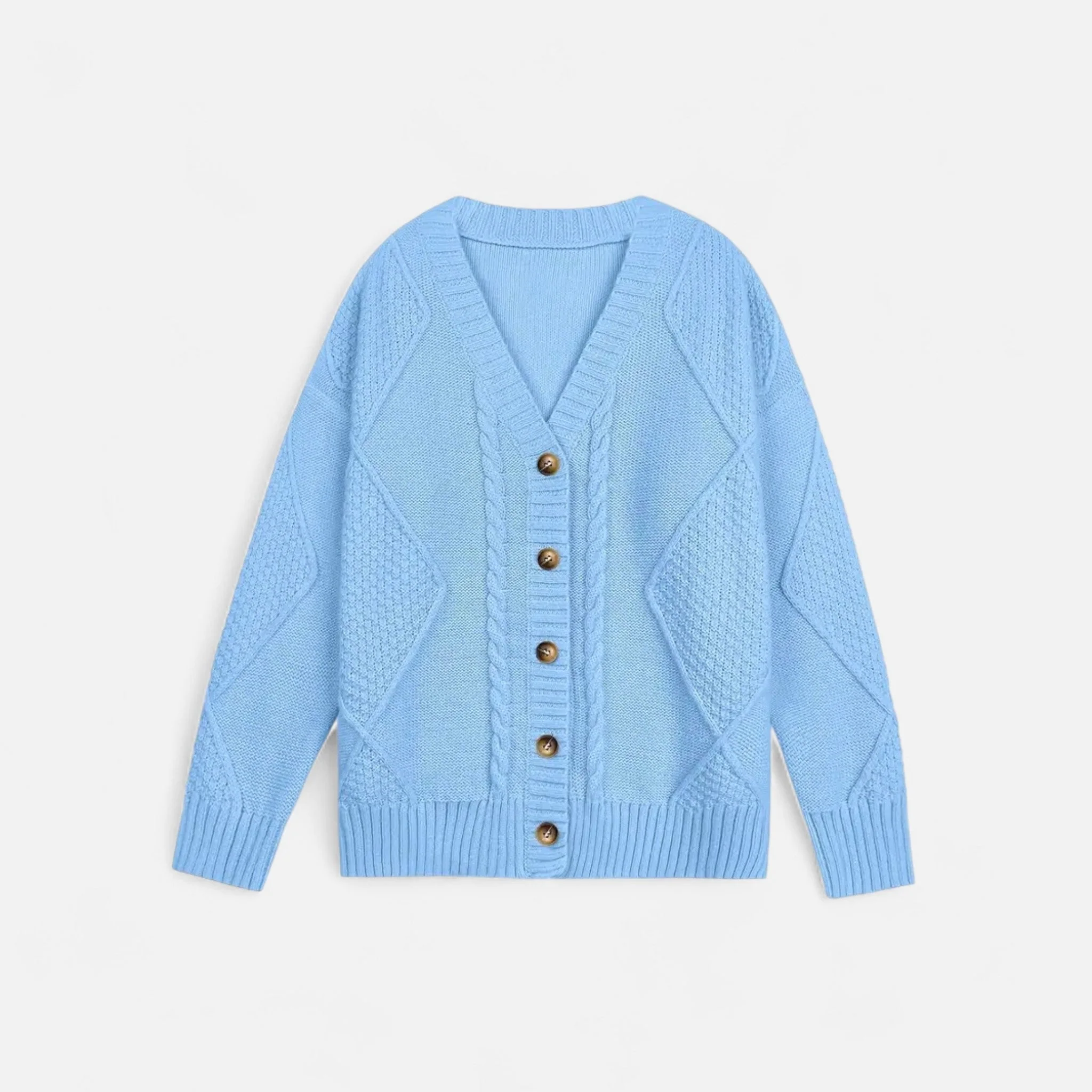 Women’s Chic V-Neck Button Knit Cardigan - Image 6