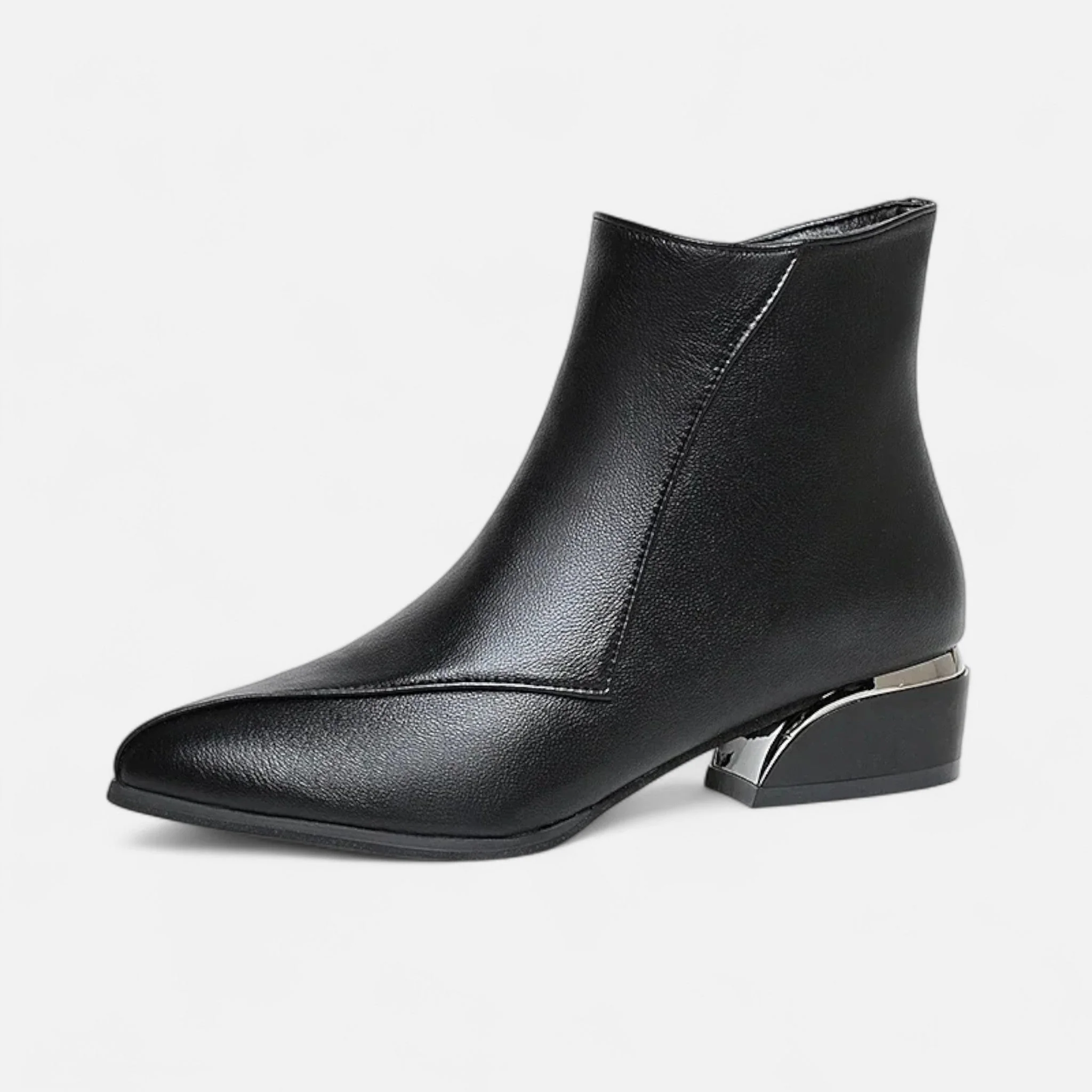 Women’s Classic Chunky Low Heel Ankle Boots - Image 3