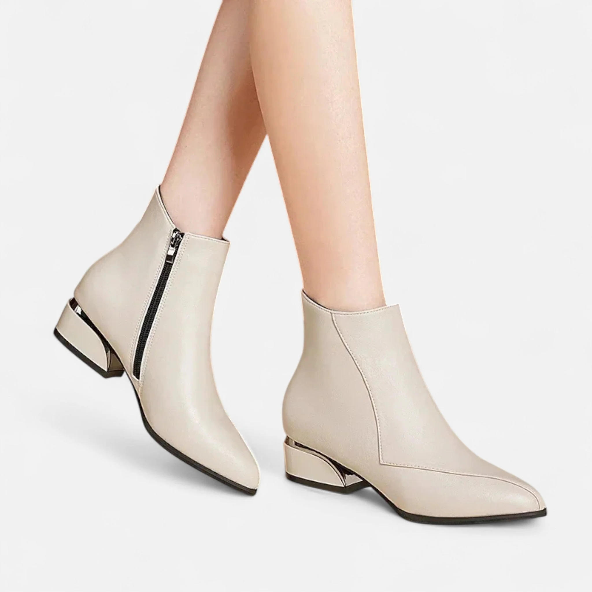 Women’s Classic Chunky Low Heel Ankle Boots - Image 4