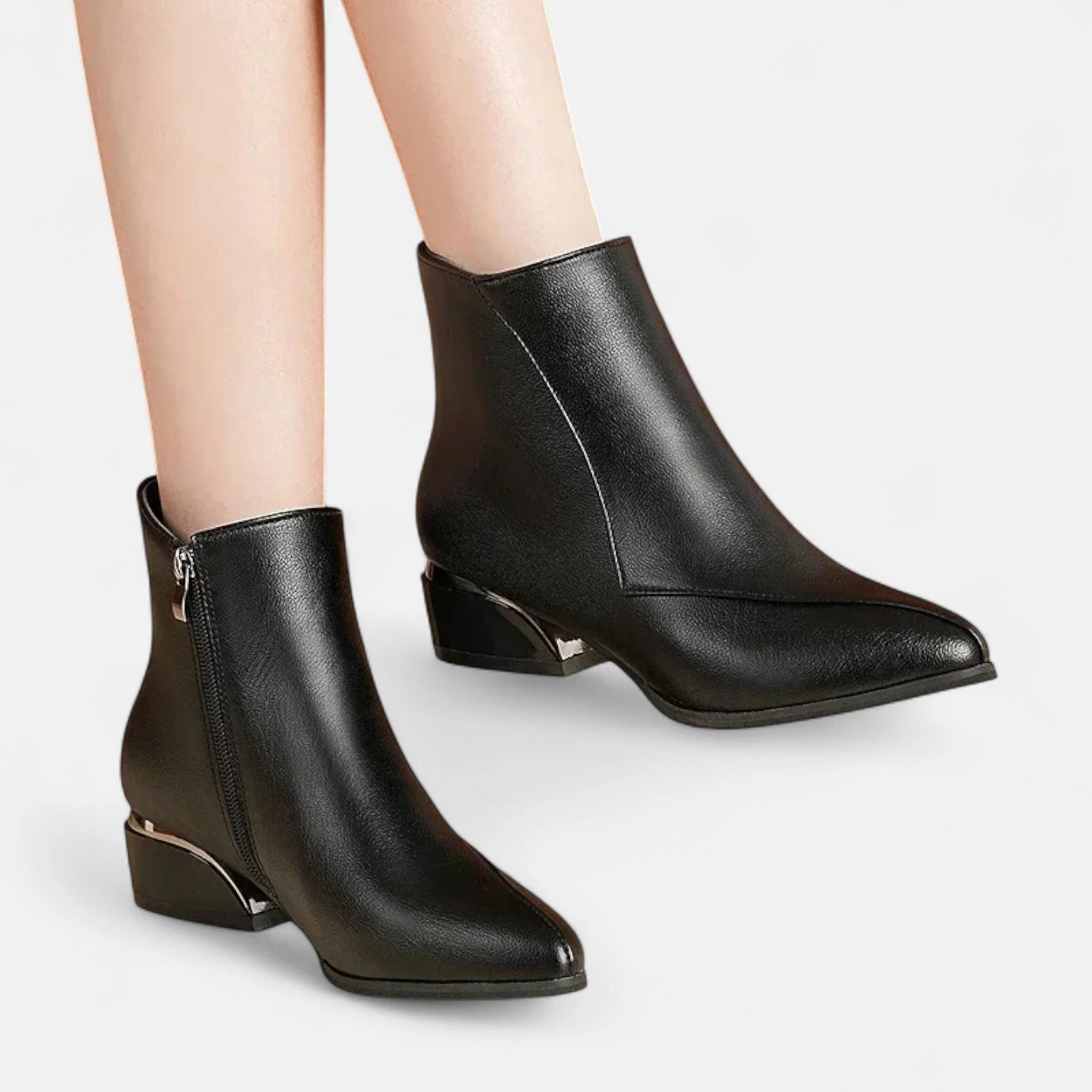 Women’s Classic Chunky Low Heel Ankle Boots - Image 6